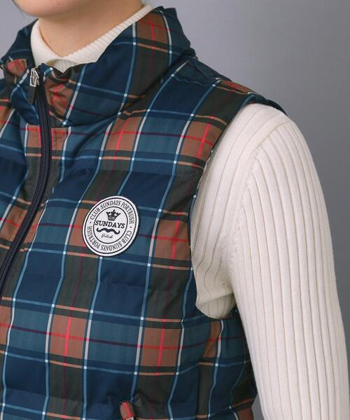 adabat(アダバット)の「【ADABAT NAVY】タータンチェック中綿ベスト(その他アウター・レディース・ネイビー系1・42/40/38)」の11枚目の写真