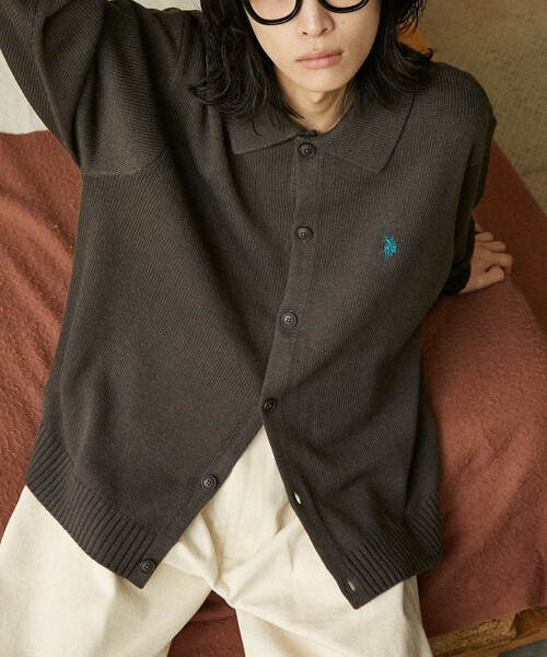 U.S. POLO ASSN.（ユーエスポロアッスン）の「U.S. POLO ASSN./ユーエスポロアッスン 別注 POLO KNIT CARDIGAN/ポロニットカーディガン(限定展開)（カーディガン/ボレロ・メンズ・ネイビー/ブラック/チャコールグレー/グレー・LARGE/MEDIUM/SMALL）」の3枚目の写真