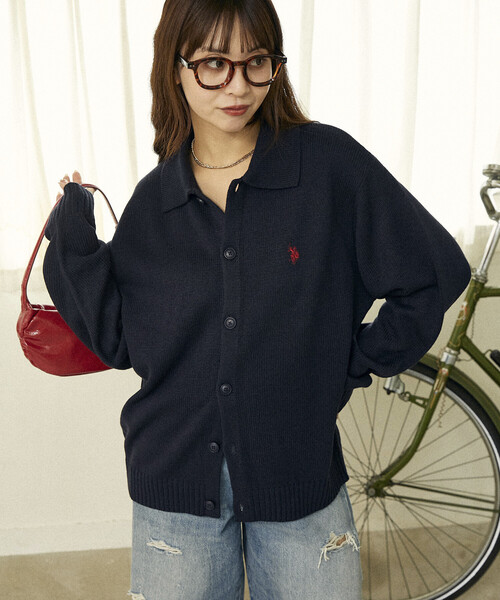 U.S. POLO ASSN.（ユーエスポロアッスン）の「U.S. POLO ASSN./ユーエスポロアッスン 別注 POLO KNIT CARDIGAN/ポロニットカーディガン(限定展開)（カーディガン/ボレロ・メンズ・ネイビー/ブラック/チャコールグレー/グレー・LARGE/MEDIUM/SMALL）」の16枚目の写真