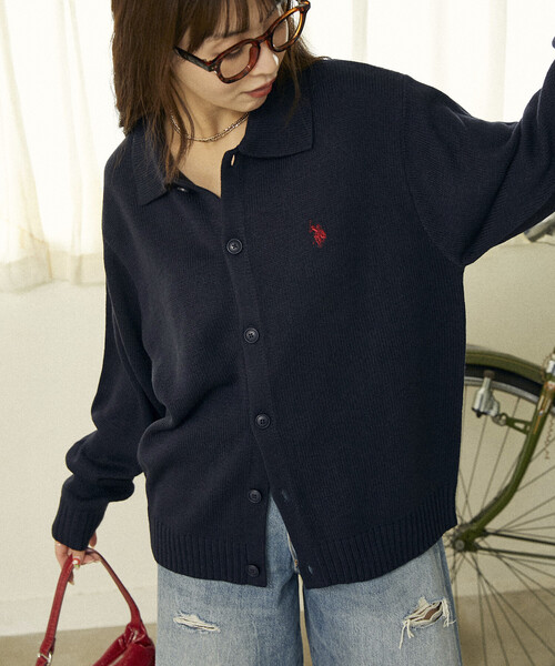 U.S. POLO ASSN.（ユーエスポロアッスン）の「U.S. POLO ASSN./ユーエスポロアッスン 別注 POLO KNIT CARDIGAN/ポロニットカーディガン(限定展開)（カーディガン/ボレロ・メンズ・ネイビー/ブラック/チャコールグレー/グレー・LARGE/MEDIUM/SMALL）」の22枚目の写真