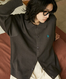 PUBLUX（パブリュクス）の「U.S. POLO ASSN./ユーエスポロアッスン 別注 POLO KNIT CARDIGAN/ポロニットカーディガン(限定展開)（カーディガン/ボレロ）」