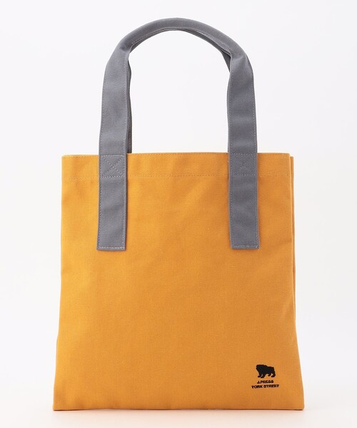 J.PRESS YORK STREET（ジェイプレスヨークストリート）の「【UNISEX】マルチカラーキャンバス トートバック（トートバッグ・メンズ・アイボリー系/アイボリー系1/オレンジ系・F）」の3枚目の写真
