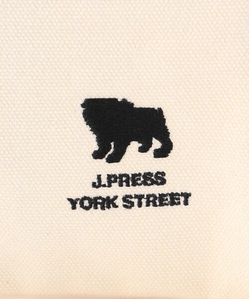 J.PRESS YORK STREET（ジェイプレスヨークストリート）の「【UNISEX】マルチカラーキャンバス トートバック（トートバッグ・メンズ・アイボリー系/アイボリー系1/オレンジ系・F）」の7枚目の写真