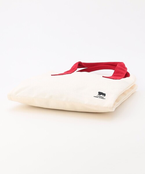J.PRESS YORK STREET（ジェイプレスヨークストリート）の「【UNISEX】マルチカラーキャンバス トートバック（トートバッグ・メンズ・アイボリー系/アイボリー系1/オレンジ系・F）」の9枚目の写真