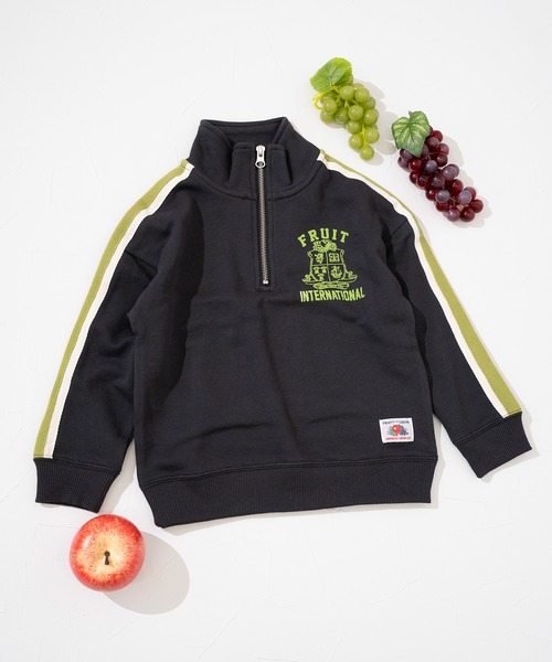 FRUIT OF THE LOOM(フルーツオブザルーム)の「【FRUIT OF THE LOOM】ハーフジップスウェット / キッズ / スポーツ / ユニセックス(スウェット・キッズ・パープル/ブラック・110cm/130cm/150cm)」の4枚目の写真