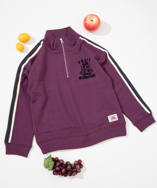 FRUIT OF THE LOOM(フルーツオブザルーム)の「【FRUIT OF THE LOOM】ハーフジップスウェット / キッズ / スポーツ / ユニセックス(スウェット・キッズ・パープル/ブラック・110cm/130cm/150cm)」の10枚目の写真