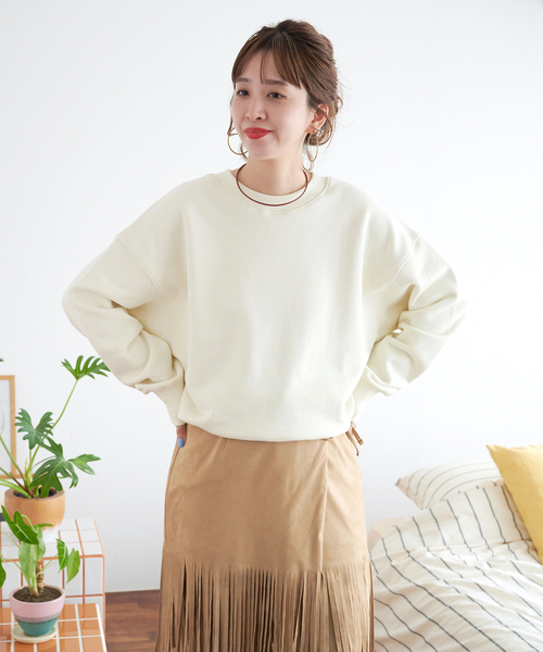 B.C STOCK(ベーセーストック)の「【ZOZO限定】ウォッシャブル / ビッグスウェット(Tシャツ/カットソー・レディース・ホワイト/ブラウン/パープル系その他/カーキ/ライトブルー/イエロー系その他・FREE)」の11枚目の写真