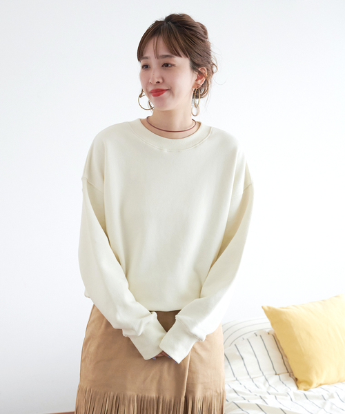 B.C STOCK(ベーセーストック)の「【ZOZO限定】ウォッシャブル / ビッグスウェット(Tシャツ/カットソー・レディース・ホワイト/ブラウン/パープル系その他/カーキ/ライトブルー/イエロー系その他・FREE)」の12枚目の写真