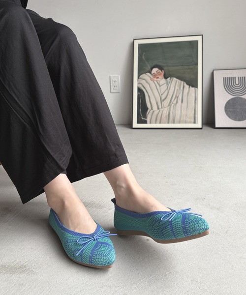LUGG NAGG(ラグナグ)の「【addottona】【柔らかフィット】シーズンレスニットカッターパンプス【軽量】(バレエシューズ・レディース・ブラック/ピンク/アイボリー/グリーン・S/XL/LL/L/M)」の3枚目の写真