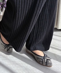 LUGG NAGG（ラグナグ）の「【柔らかフィット】シーズンレスニットカッターパンプス【軽量】（バレエシューズ）」