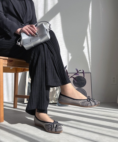 LUGG NAGG(ラグナグ)の「【addottona】【柔らかフィット】シーズンレスニットカッターパンプス【軽量】(バレエシューズ・レディース・ブラック/ピンク/アイボリー/グリーン・S/XL/LL/L/M)」の7枚目の写真