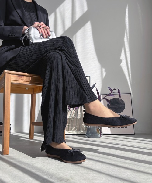 LUGG NAGG(ラグナグ)の「【addottona】【柔らかフィット】シーズンレスニットカッターパンプス【軽量】(バレエシューズ・レディース・ブラック/ピンク/アイボリー/グリーン・S/XL/LL/L/M)」の11枚目の写真