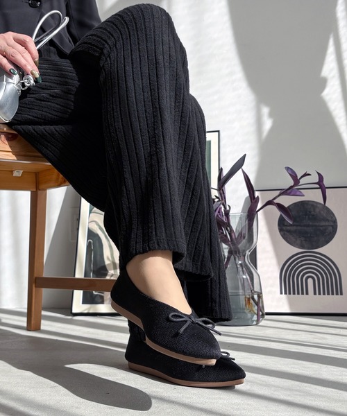LUGG NAGG(ラグナグ)の「【addottona】【柔らかフィット】シーズンレスニットカッターパンプス【軽量】(バレエシューズ・レディース・ブラック/ピンク/アイボリー/グリーン・S/XL/LL/L/M)」の12枚目の写真