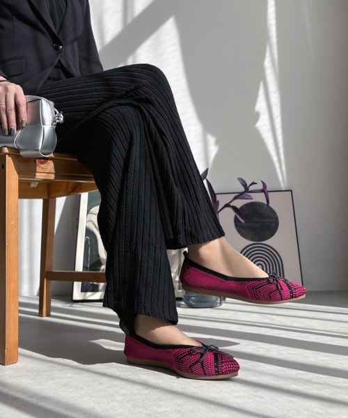 LUGG NAGG(ラグナグ)の「【addottona】【柔らかフィット】シーズンレスニットカッターパンプス【軽量】(バレエシューズ・レディース・ブラック/ピンク/アイボリー/グリーン・S/XL/LL/L/M)」の13枚目の写真