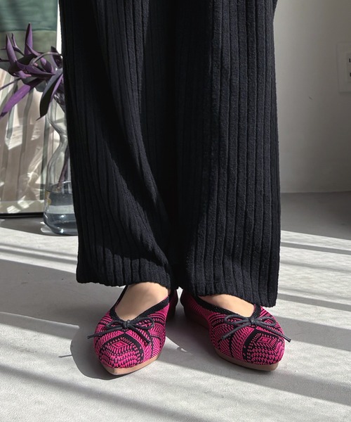 LUGG NAGG(ラグナグ)の「【addottona】【柔らかフィット】シーズンレスニットカッターパンプス【軽量】(バレエシューズ・レディース・ブラック/ピンク/アイボリー/グリーン・S/XL/LL/L/M)」の15枚目の写真