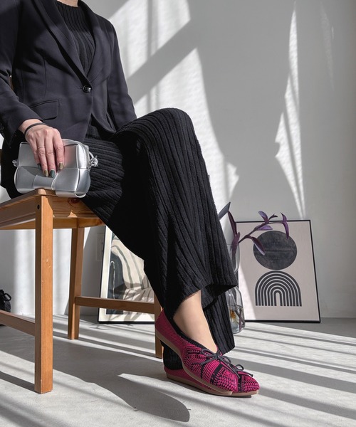 LUGG NAGG(ラグナグ)の「【addottona】【柔らかフィット】シーズンレスニットカッターパンプス【軽量】(バレエシューズ・レディース・ブラック/ピンク/アイボリー/グリーン・S/XL/LL/L/M)」の16枚目の写真