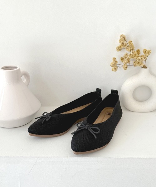 LUGG NAGG(ラグナグ)の「【addottona】【柔らかフィット】シーズンレスニットカッターパンプス【軽量】(バレエシューズ・レディース・ブラック/ピンク/アイボリー/グリーン・S/XL/LL/L/M)」の19枚目の写真