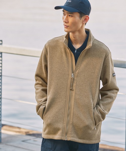 AIGLE（エーグル）の「ポーラテック フルジップフリースブルゾンジャケット（ブルゾン・メンズ・イエロー/ベージュ/モスグリーン/ダークネイビー・M/L/S/XS）」の2枚目の写真
