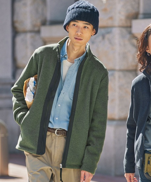AIGLE（エーグル）の「ポーラテック フルジップフリースブルゾンジャケット（ブルゾン・メンズ・イエロー/ベージュ/モスグリーン/ダークネイビー・M/L/S/XS）」の3枚目の写真