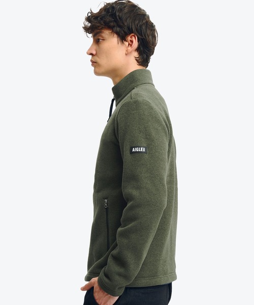 AIGLE（エーグル）の「ポーラテック フルジップフリースブルゾンジャケット（ブルゾン・メンズ・イエロー/ベージュ/モスグリーン/ダークネイビー・M/L/S/XS）」の6枚目の写真