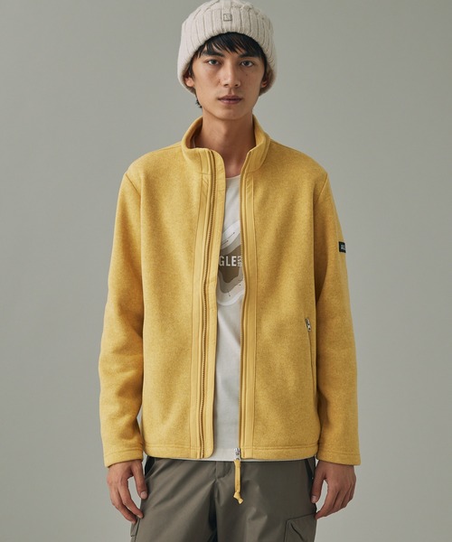 AIGLE（エーグル）の「ポーラテック フルジップフリースブルゾンジャケット（ブルゾン・メンズ・イエロー/ベージュ/モスグリーン/ダークネイビー・M/L/S/XS）」の8枚目の写真