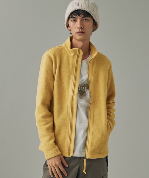 AIGLE（エーグル）の「ポーラテック フルジップフリースブルゾンジャケット（ブルゾン・メンズ・イエロー/ベージュ/モスグリーン/ダークネイビー・M/L/S/XS）」の9枚目の写真
