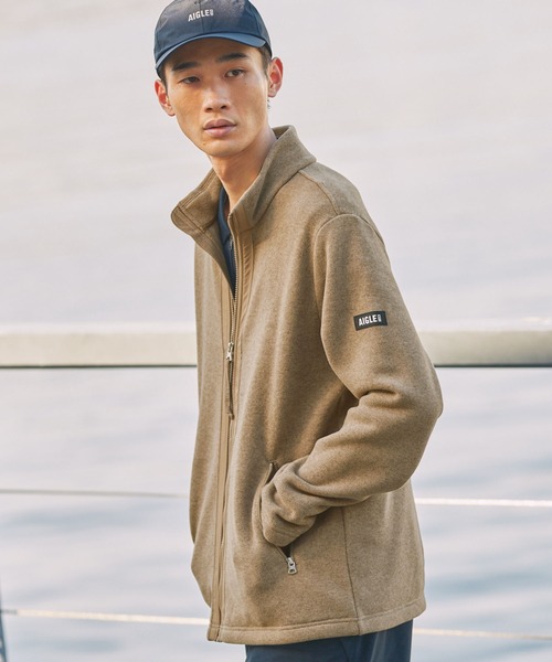 AIGLE（エーグル）の「ポーラテック フルジップフリースブルゾンジャケット（ブルゾン・メンズ・イエロー/ベージュ/モスグリーン/ダークネイビー・M/L/S/XS）」の20枚目の写真