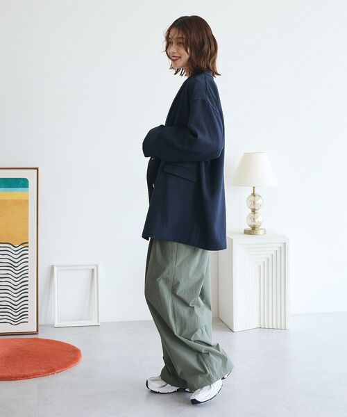 Green　Parks（グリーンパークス）の「Wオーバージャケット（テーラードジャケット・レディース・ネイビー・FREE）」の11枚目の写真