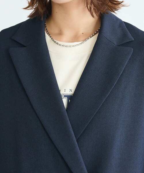 Green　Parks（グリーンパークス）の「Wオーバージャケット（テーラードジャケット・レディース・ネイビー・FREE）」の17枚目の写真