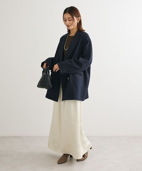 Green　Parks（グリーンパークス）の「Wオーバージャケット（テーラードジャケット・レディース・ネイビー・FREE）」の21枚目の写真