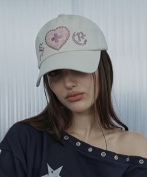 SETUPEXE（セットアップイーエックスイー）の「【日本未発売/WEB限定】SETUPEXE(セットアップイーエックスイー)/スタッズ アップリケ ベースボール キャップ 帽子/LEO APPLIQUE BALL CAP（キャップ）」