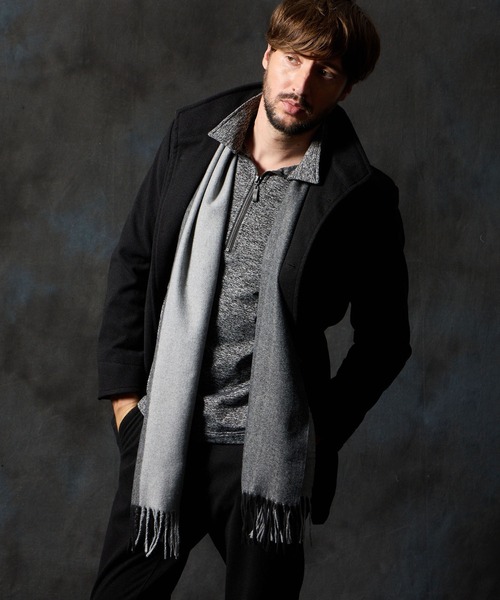 ダブルフェイス ミドル丈スタンドコート（その他アウター）｜HIDEAWAYS