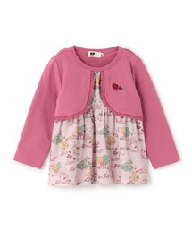 KP（ケーピー）の「秋の街並柄 カーディガンレイヤード風チュニック（チュニック）」