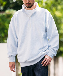 HEAVY WEIGHT HALF ZIP SWT 13oz/ヘビーウェイト ハーフジップ スウェット/13オンス/リラックスフィット