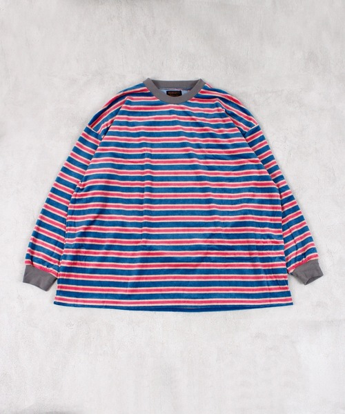 MARKEY'S（マーキーズ）の「先染めボーダーベロアカットソー/おとな（Tシャツ/カットソー・レディース・グレー系その他/ホワイト系その他/ブルー系その他・160cm）」の12枚目の写真
