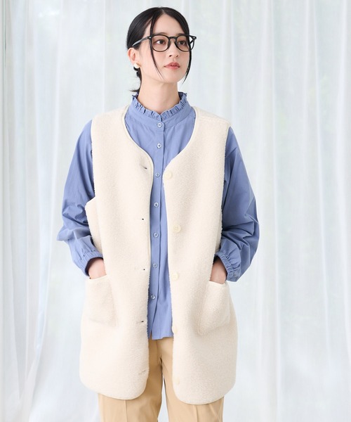 epa リバーシブルボアベスト JAM & LINK ベスト ジレ リバーシブルボアベスト レディース