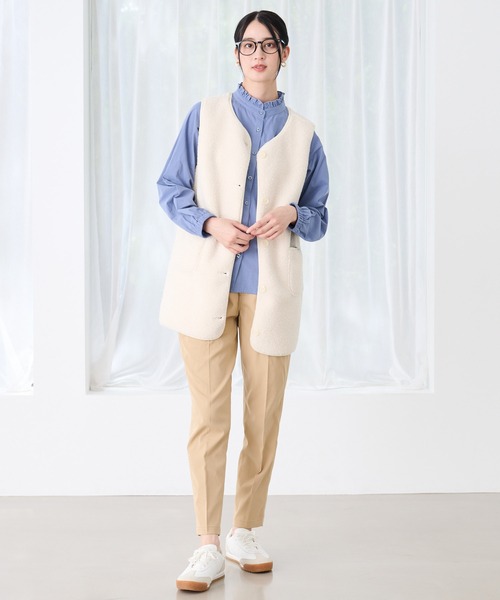 Arnold Palmer（アーノルドパーマー）の「リバーシブル ボアベスト（ベスト・レディース・アイボリー/ブラック/ライトブラウン・S/M/L）」の5枚目の写真