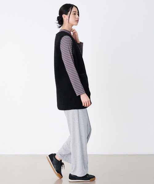 Arnold Palmer（アーノルドパーマー）の「リバーシブル ボアベスト（ベスト・レディース・アイボリー/ブラック/ライトブラウン・S/M/L）」の7枚目の写真