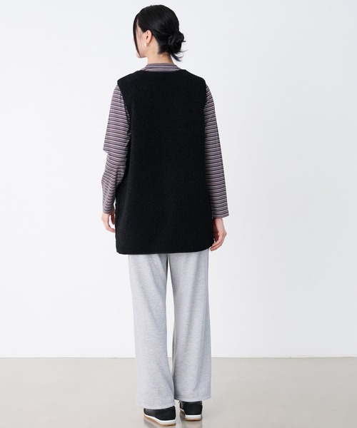 Arnold Palmer（アーノルドパーマー）の「リバーシブル ボアベスト（ベスト・レディース・アイボリー/ブラック/ライトブラウン・S/M/L）」の12枚目の写真