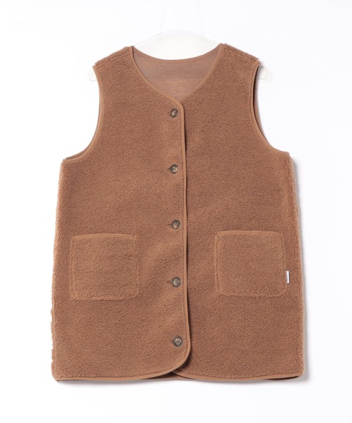 Arnold Palmer（アーノルドパーマー）の「リバーシブル ボアベスト（ベスト・レディース・アイボリー/ブラック/ライトブラウン・S/M/L）」の22枚目の写真