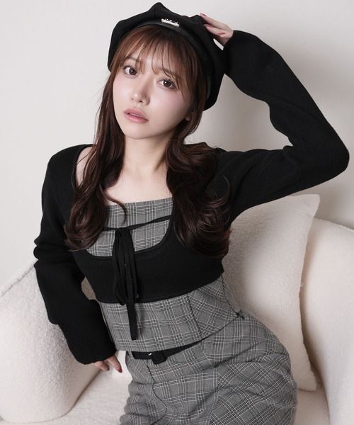 コルセットチェックトップス（その他トップス）｜LIPSERVICE（リップ