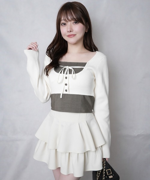 セール】コルセットチェックトップス（その他トップス）｜LIPSERVICE