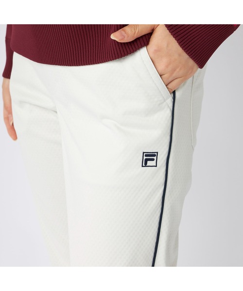FILA GOLF(フィラゴルフ )の「FILA GOLF フィラゴルフ ゴルフウェア ワンポイント ロゴ サイドライン入り ストレッチ 防風 軽量 裏メッシュ ライトボンディングロングパンツ(その他パンツ・レディース・ベージュ/ホワイト/ブラック・LL/L/M)」の10枚目の写真