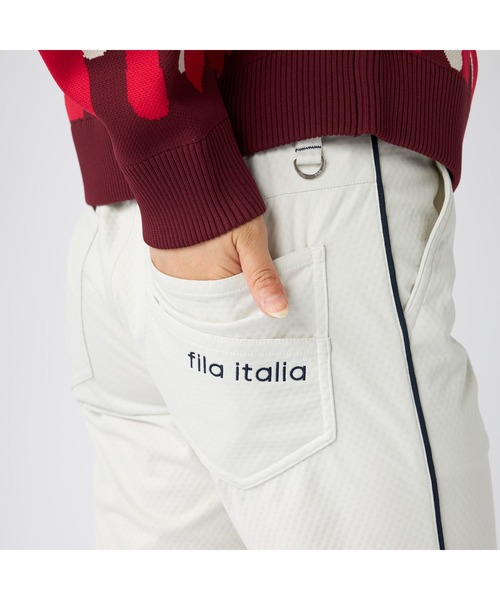 FILA GOLF(フィラゴルフ )の「FILA GOLF フィラゴルフ ゴルフウェア ワンポイント ロゴ サイドライン入り ストレッチ 防風 軽量 裏メッシュ ライトボンディングロングパンツ(その他パンツ・レディース・ベージュ/ホワイト/ブラック・LL/L/M)」の11枚目の写真