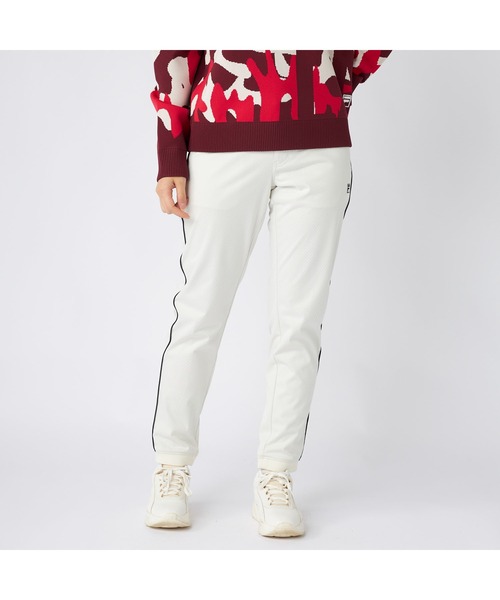 FILA GOLF(フィラゴルフ )の「FILA GOLF フィラゴルフ ゴルフウェア ワンポイント ロゴ サイドライン入り ストレッチ 防風 軽量 裏メッシュ ライトボンディングロングパンツ(その他パンツ・レディース・ベージュ/ホワイト/ブラック・LL/L/M)」の4枚目の写真