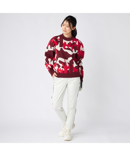 FILA GOLF(フィラゴルフ )の「FILA GOLF フィラゴルフ ゴルフウェア ワンポイント ロゴ サイドライン入り ストレッチ 防風 軽量 裏メッシュ ライトボンディングロングパンツ(その他パンツ・レディース・ベージュ/ホワイト/ブラック・LL/L/M)」の8枚目の写真
