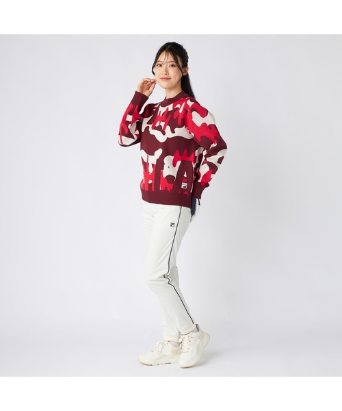 FILA GOLF(フィラゴルフ )の「FILA GOLF フィラゴルフ ゴルフウェア ワンポイント ロゴ サイドライン入り ストレッチ 防風 軽量 裏メッシュ ライトボンディングロングパンツ(その他パンツ・レディース・ベージュ/ホワイト/ブラック・LL/L/M)」の9枚目の写真