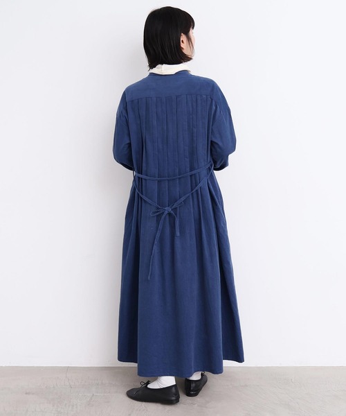 l'atelier du savon（アトリエドサボン）の「21Wシャツコール　タックワンピース（ワンピース・レディース・ブルー/オフホワイト/カーキ/ブラック・FREE）」の21枚目の写真