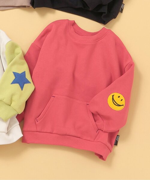 BREEZE(ブリーズ)の「【裏起毛】あったかイロイロパッチトレーナー(スウェット・キッズ・レッド/ブラック/レインボー/ブラウン・100/90/80/140/130/120/110)」の3枚目の写真