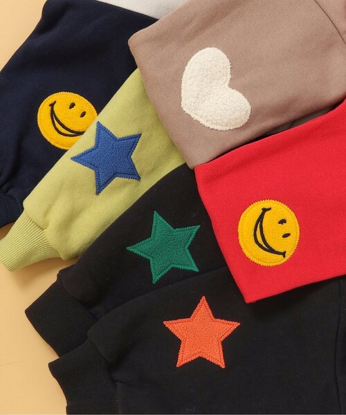 BREEZE(ブリーズ)の「【裏起毛】あったかイロイロパッチトレーナー(スウェット・キッズ・レッド/ブラック/レインボー/ブラウン・100/90/80/140/130/120/110)」の10枚目の写真